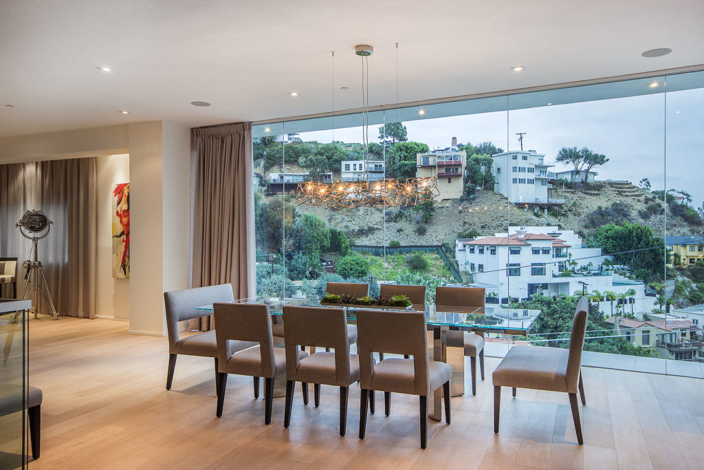 Placing art in interiors takes special care in an interior with a view.